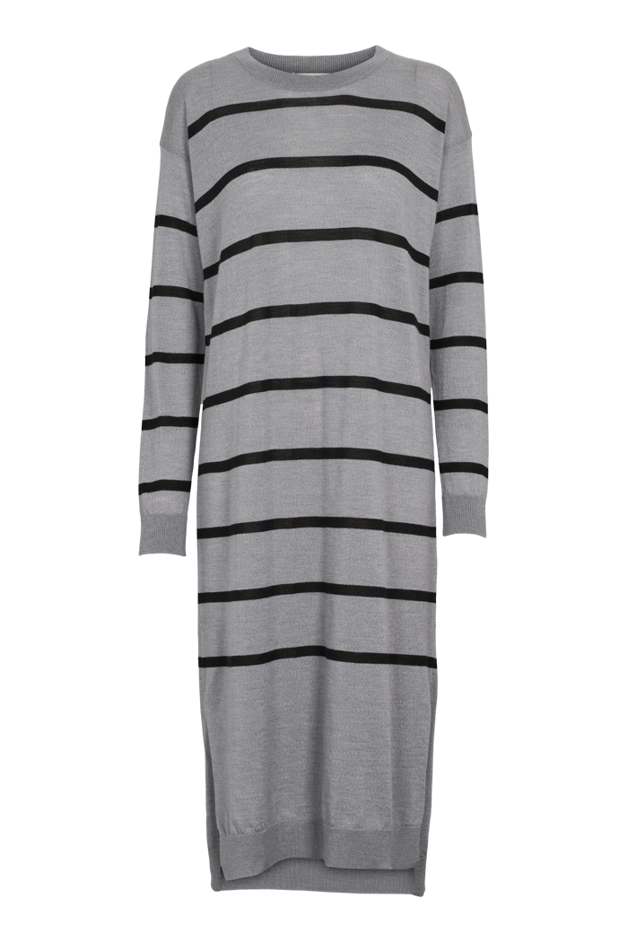 Basic Apparel Vera Long Dress Kjoler 635 Light Grey Melange / Black